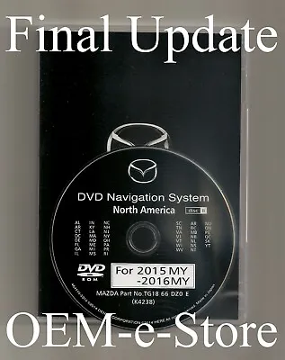 2009 2010 2011 2012 2013 Mazda Mazda6 Navigation DVD U.S EAST Map Final Update • $169