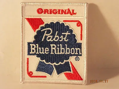 PBR Original PABST BLUE RIBBON BEER  EMBROIDERED IRON-ON PATCH • $6.49