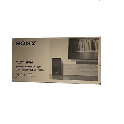 $94.95 • Buy Sony - SC40 Soundbar - 2.1ch - Wireless Subwoofer - Black - Open Box