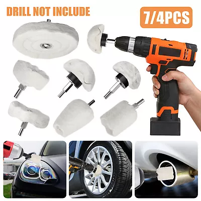 Car Motorcycle Polisher Polishing Buffing Pad Mop Wheel Kit Set For Drill Rotary • $11.48