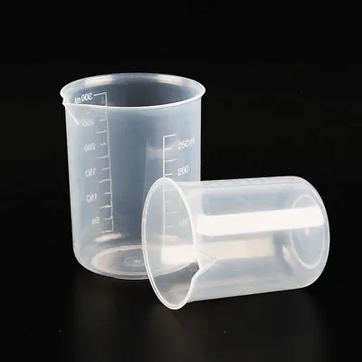 25-1000ml Clear Plastic Graduated Measuring Cup Jug Beaker Kitchen Lab Tool • £2.29