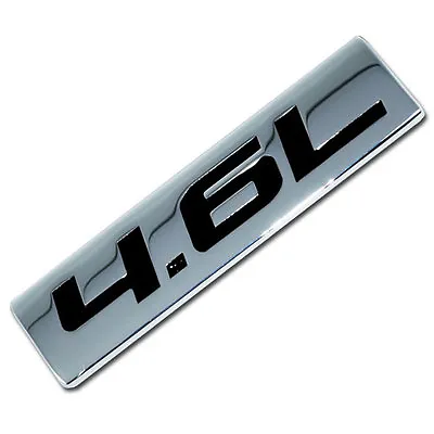 Chrome/black Metal 4.6l Engine Race Motor Swap Emblem Badge For Trunk Hood Door • $9.88