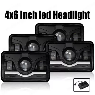 DOT Approved 4pcs 4x6  Inch LED Headlights High/Low Beam Halo DRL For Datsun 720 • $149.99