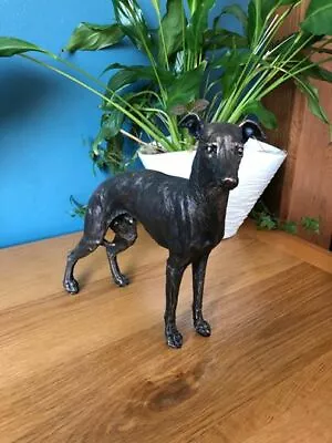 £24.95 • Buy Beautiful Bronze Painted Resin Greyhound Sculpture Statue Figure Dog New Boxed 
