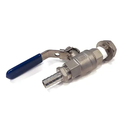 1/2  Steel Ball Valve With Hose Barb & Weldless Bulkhead For Dernord 747 • $15.99