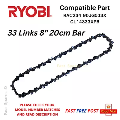 Ryobi One+ OPP1820 Chainsaw Chain  20cm 8  33 Links FAST POST • £12.95