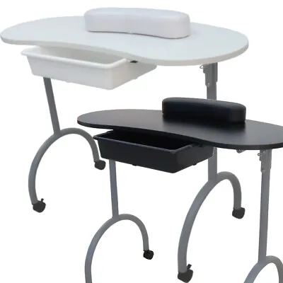 Foldable Manicure Table Portable Nail Art Beauty Salon Desk Mobile Work Station • £53.98