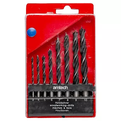 Drill Wood Bit Set 8 Piece Carbon Steel Tipped Carpenters Woodworking 3mm - 10mm • £3.55