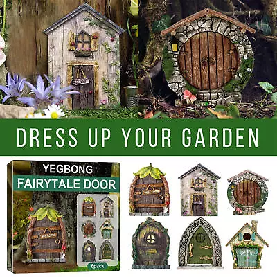 Miniature Fairy Garden Door Accessories Outdoor Gnome Decor Accessories Set Of 6 • $14.88