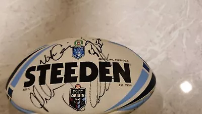 £94.80 • Buy *signed* New South Wales Blues  State Of Origin Nrl Size 5 Nrl Fitler Tedesco 