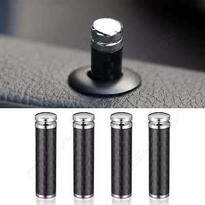 4x Black Carbon Fiber Car Truck Interior Door Lock Knob Pull Pin For Chevrolet • $8.99