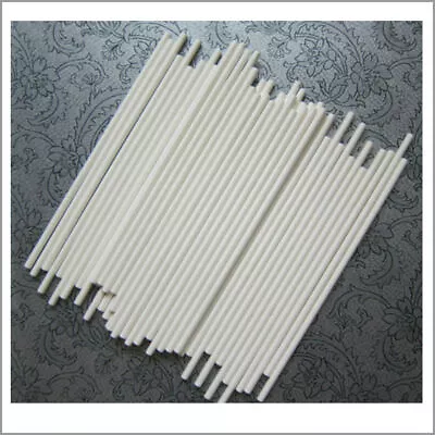 White Paper Lollipop Sticks Lolly Sticks For Cake Pops Craft Size 6  4.5  • £22.98