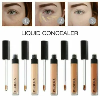£3.60 • Buy Phoera Full Coverage Matte Liquid Foundation Concealer Makeup Under Eye Coverage