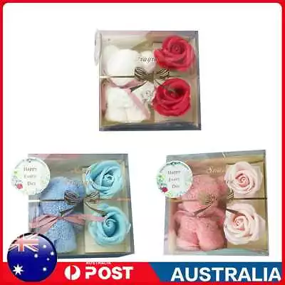 $11.09 • Buy Valentines Day Boyfriend Towel Bear Rose Flower Soap Bathroom Towels Gift Set