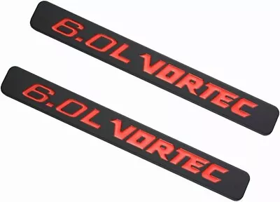 2pc 6.0L VORTEC Badge Emblem For 1500 2500 3500 GMC Silverado Sierra Truck (Red) • $13.99