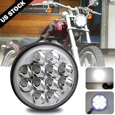 Brightest 5-3/4  5.75  Inch LED Headlight DRL Hi/Lo Beam For Motorcycle Motor • $48.65