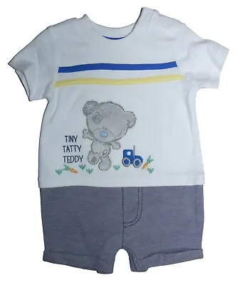 Baby Boys Tatty Teddy Romper 0-9 Months Cute Summer Outfit • £5.99