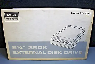 Tandy 5-1/4  360K External Disk Drive Model 25-1060 Vintage With Box • $299.99