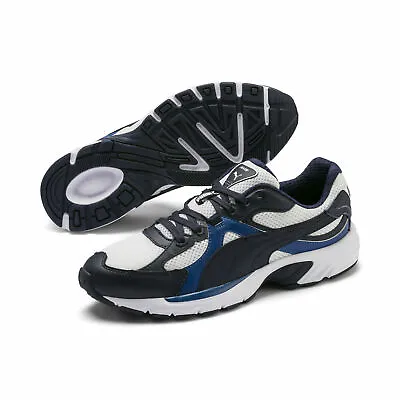 Puma Axis Plus 90s White/ Peacoat / Galaxy Blue Running Shoes Trainers UK 6 - 12 • £29.99