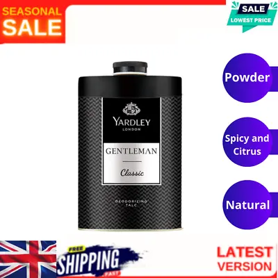 Yardley London Gentleman Deodorizing Talc Talcum Powder For Men 100Gm • £6.99