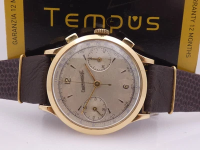£1990 • Buy EBERHARD EXTRAFORT CHRONOGRAPH OVERSIZE 39mm 18 KT SOLID GOLD MANUAL '40s WATCH
