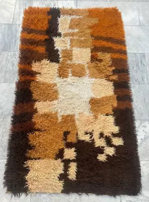 Vintage Beautiful Swedish Scandinavian Soft RugStunning Fluffy Rug 3x5 Ft • $300