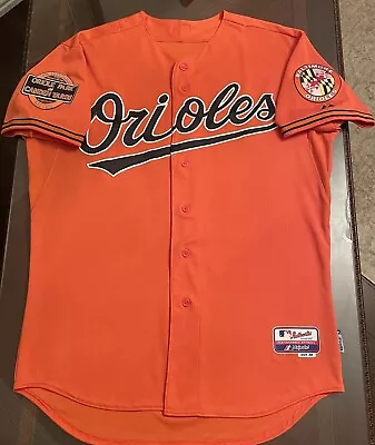 Rare 2012 Baltimore Orioles Authentic On-Field Majestic Alt Orange Jersey 48/XL • $175