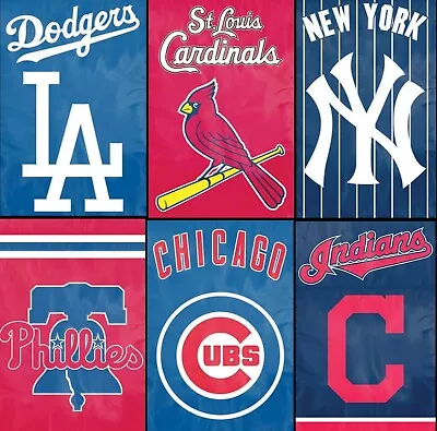 MLB House Banner Flag PREMIUM Outdoor DOUBLE SIDED Embroidered ~ ALL TEAMS • $27.90