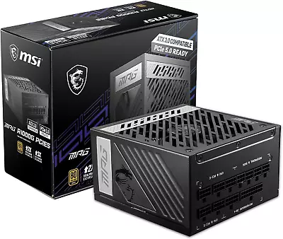 MPG A1000G PCIE 5 & ATX 3.0 Gaming Power Supply - Full Modular - 80 Plus Gold Ce • $210.99