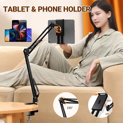 $16.88 • Buy Long Arm Tablet Stand  Lazy Bed Phone Holder Desk Mount For IPad IPhone Samsung
