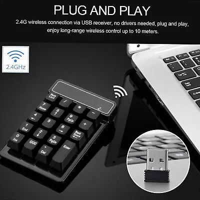 2.4Ghz Wireless Numeric Keypad Mechanical Pad Keyboard 19 Keys WaterProof • $18.89