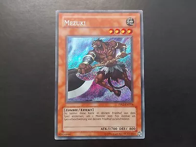 Yugioh - Mezuki PP02-EN016 Secret Rare Limited Edition German DE016 • $13.69