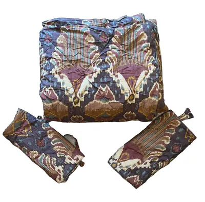 POTTERY BARN California King Comforter 2  Pillow Cases 100% Cotton Moroccan • $149