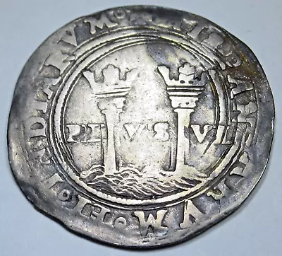 1500's Charles & Joanna Mexico Silver 1 Reales Antique Colonial Pirate Cob Coin • $249.95