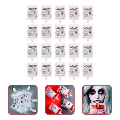 $14.84 • Buy 32 Pcs Simple Funny Halloween Blood Pouch Iv Bags For Drinks For Party Halloween