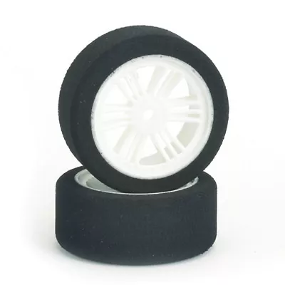 $18.08 • Buy Contact RC J13703 1/10 Front Foam Tires L26mm 37Sh Jap Compound White Wheels (2)