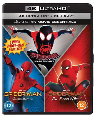 Spider-Man: Homecoming/Into The Spider-verse/Far From Home Blu-ray Tom Holland • £11.98