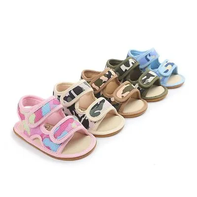 Baby Girls Boys Pram Shoes Soft Infant Toddlers PreWalker Newborn Sandals Summer • £6.89