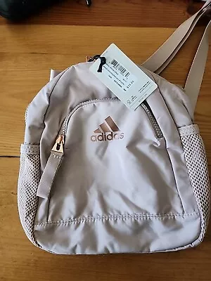 + Adidas Wonder Beige Taupe Rose Gold Mini Backpack Sport School Bag • $51.27