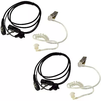 HQRP Set: 2PCS 2-Pin External Ear Loop Hands Free For Cobra Series Radio Devices • £28.90