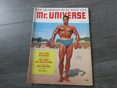 Mr Universe Body Building Magazine Dick DuBois Cover November 1957 Vol 4 No 11 • £14.99