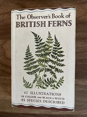 £14.99 • Buy The Observers Book Of British Ferns. 1950 With Dust Jacket In Good Condition