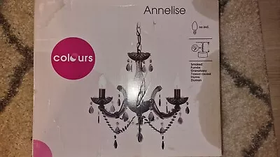 Colours Annelise Black Ceiling Chandelier • £12.99