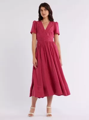 BNWT - Review Australia - Arabella Dress -  Raspberry - RRP$329.95 • $159.99