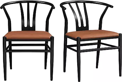 Weave Dining Chairs Dining Room Chairs Set Of 2 Mid-Century Modern Dining Chairs • $140.99