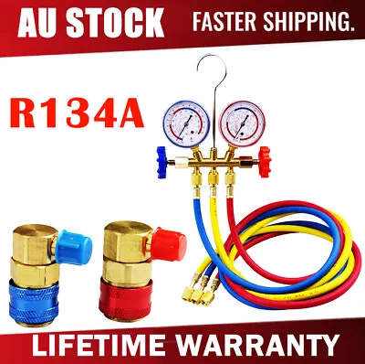 Air Vacuum Pump HVAC A/C Refrigeration AC Manifold Gauge Set R134a R502a 3 Color • $49.89