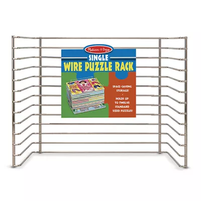 Melissa & Doug Puzzle Storage Rack - Wire Rack Holds 12 Puzzles • $34.99