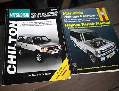 Two Repair Manuals 83-1995 Chilton Mitsubishi Pick Ups & Montero & Haynes 83-96 • $37