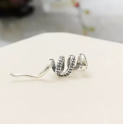 $12.98 • Buy One Piece S925 Sterling Silver Snake Clip On Ear Cuff No Piercing