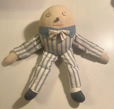 Vintage Mr. Humpty Dumpty Plush Handmade Cloth Doll Male Bean Bag • $14.95